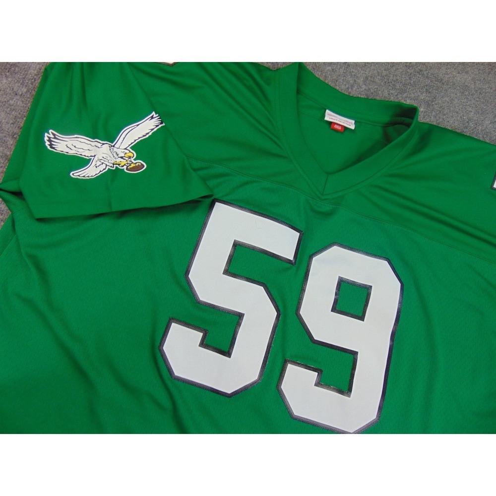 Philadelphia Eagles Jersey Mens 4XL Seth Joyner 59 Green Mitchell Ness Throwback